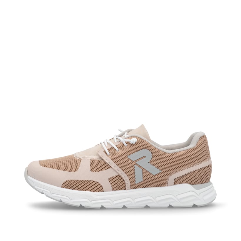 Rosane Rieker Damen Sneaker Low M9000-31 mit einer Gummischnürung. Schuh Außenseite.
