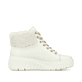 Weiße Rieker Damen Sneaker High N2506-81 mit griffiger und leichter Plateausohle. Schuh Innenseite.