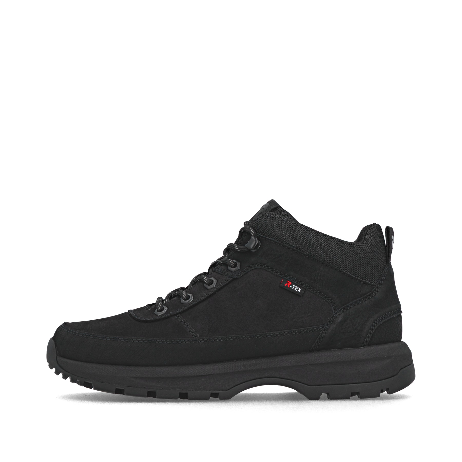 Schwarze Rieker Herren Schnürstiefel U1670-00 mit wasserabweisender TEX-Membran. Schuh Außenseite.