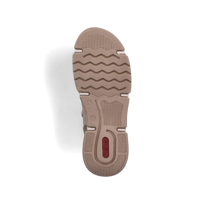 Beige Rieker Damen Schnürstiefel 45956-64 mit wasserabweisender TEX-Membran. Schuh Laufsohle.