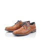 Braune Rieker Herren Schnürschuhe 13500-25 mit modernen Ziernähten. Schuhpaar seitlich schräg.