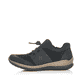 
Tiefschwarze Rieker Damen Slipper N32X8-00 mit Gummizug sowie einer leichten Sohle. Schuh Außenseite