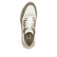 Weiße Rieker Herren Sneaker Low U0906-82 mit Schnürung sowie flexibler Sohle. Schuh von oben.