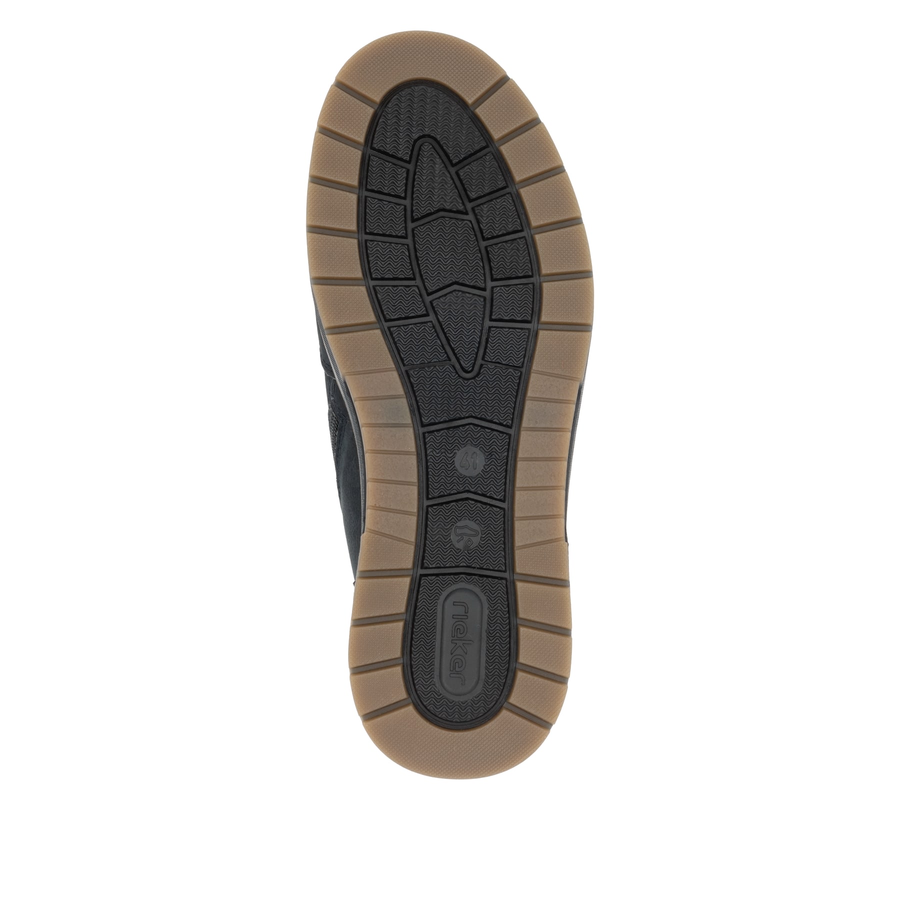 Bottes à lacets Rieker bleues pour homme 32344-14 avec membrane RiekerTEX. Semelle extérieure de la chaussure.