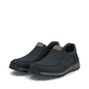 
Dunkelblaue Rieker Herren Slipper B9062-15 mit einer schockabsorbierenden Sohle. Schuhpaar schräg.