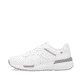 Weiße Rieker Herren Sneaker Low U1400-80 mit Schnürung sowie flexibler Sohle. Schuh Außenseite.