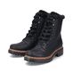 Königsblaue Rieker Damen Biker Boots 72621-14 mit Schnürung und Reißverschluss. Schuh Innenseite
