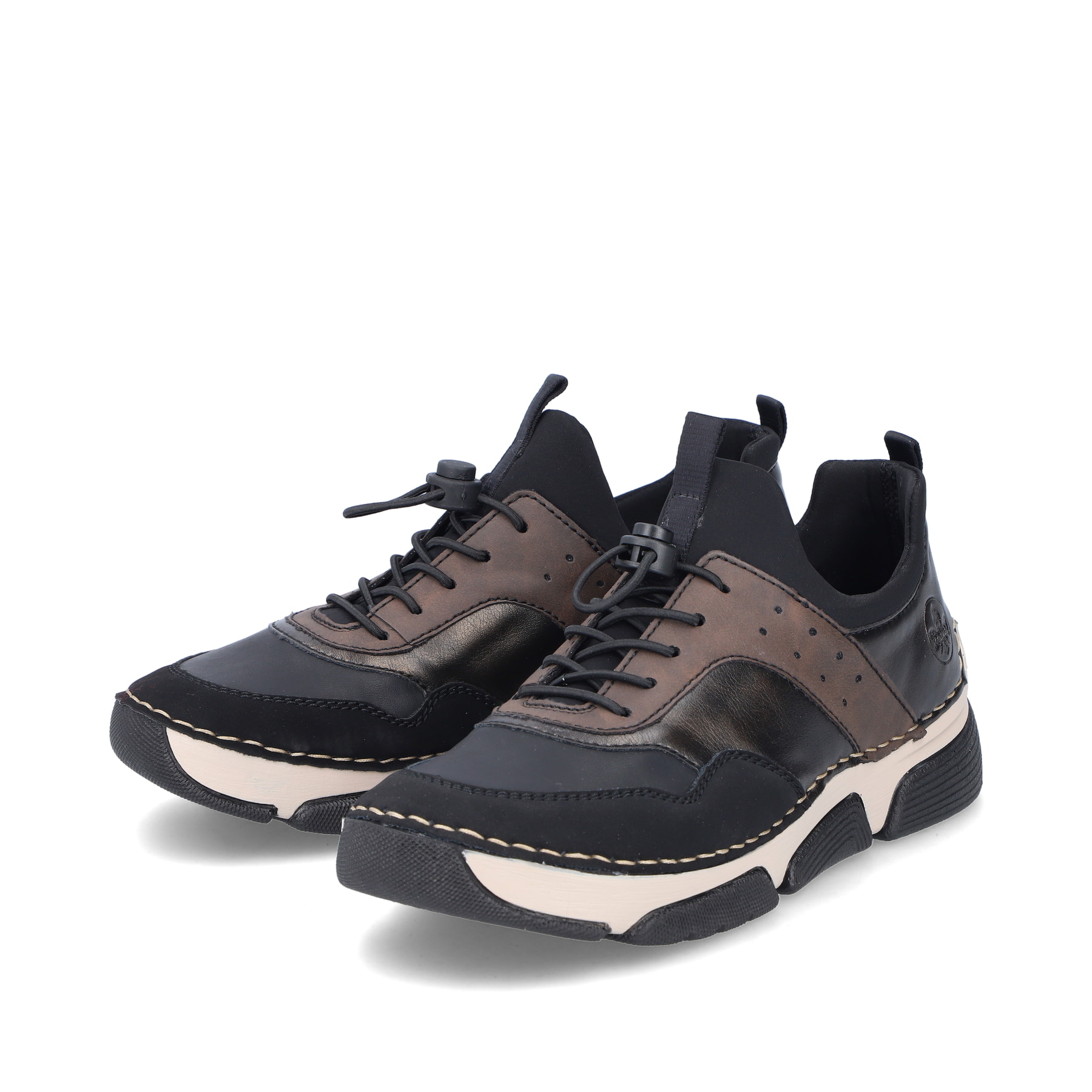 Urbanschwarze Rieker Damen Slipper 45957-00 mit einer schockabsorbierenden Sohle. Schuh Innenseite