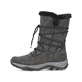 Graue Rieker Damen Schnürstiefel M9684-45 mit wasserabweisender TEX-Membran. Schuh Außenseite.