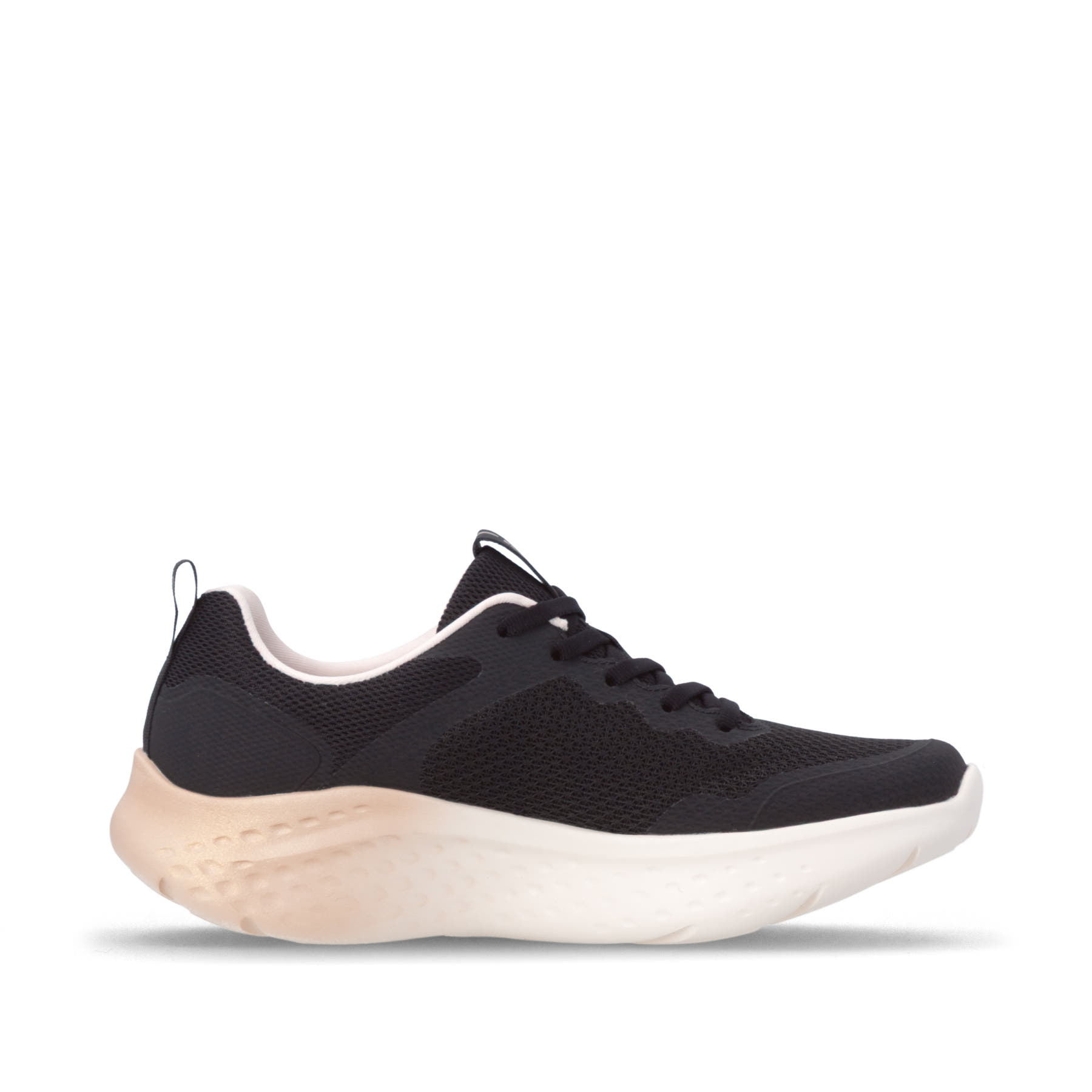 Schwarze Rieker Sport Damen Sneaker Low W4400-01. Schuh Innenseite.