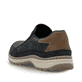 Blaue Rieker Herren Slipper 03365-14 mit einem Gummizug sowie der Extraweite H. Schuh von hinten.
