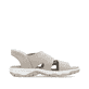 Beige vegane Rieker Damen Trekkingsandalen 68895-64 mit Ready2GO Slip-in Feature. Schuh Innenseite.