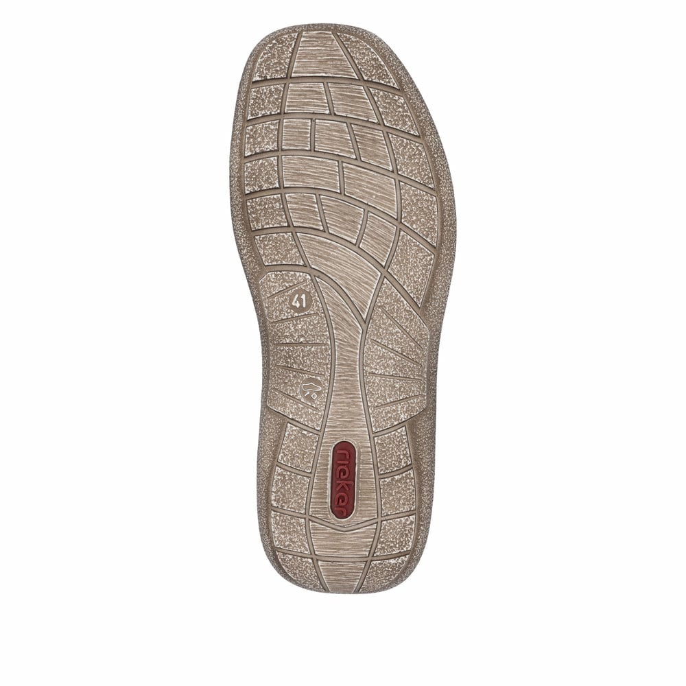 Braune Rieker Herren Schnürschuhe 03030-25 mit Reißverschluss sowie Extraweite H. Schuh Laufsohle.