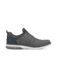 Graue Rieker Herren Slipper 14450-42 mit einem Gummizug sowie Komfortweite G 1/2. Schuh Innenseite.