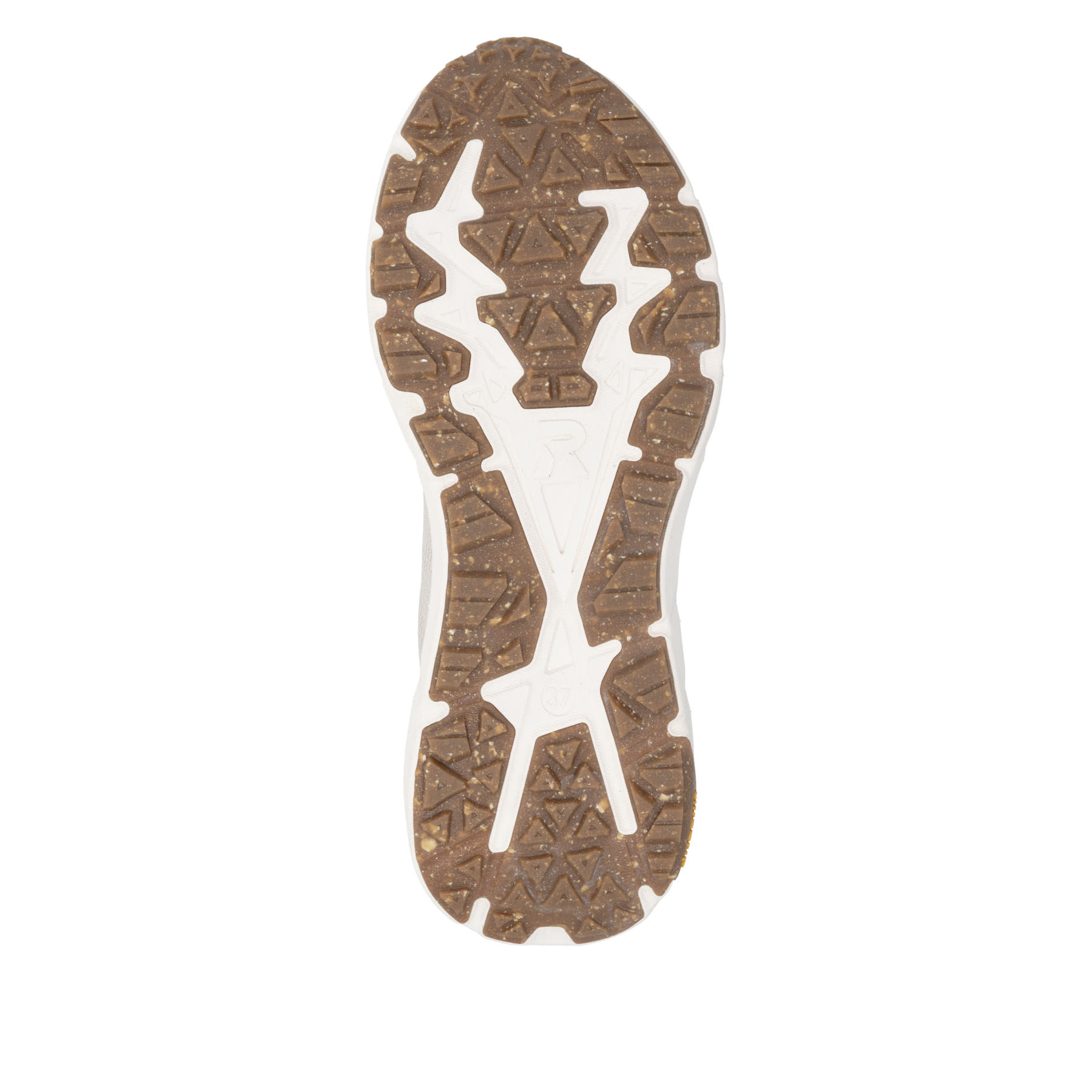 Beige Rieker Sport Damen Sneaker Low W4501-60. Schuh Laufsohle.