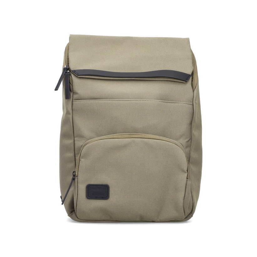 Rieker Rucksack H5102-52 in Grün mit Reißverschluss und Laptopfach. Vorderseite.