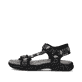 
Asphaltschwarze Rieker Herren Trekkingsandalen 22770-00 mit einer robusten Profilsohle. Schuh Außenseite
