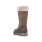 Braune Rieker Damen Kurzstiefel 78585-25 mit wasserabweisender RiekerTEX-Membran. Schuh von hinten.