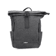 Rieker Rucksack H1549-00 in Grau mit praktischem Rolltop, Reißverschluss und Steckschnalle sowie atmungsaktivem Rückenpolster. Vorderseite.