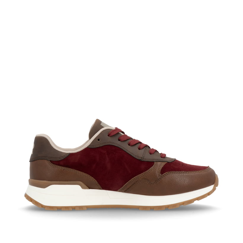 Baskets basses Rieker marron pour femme W0607-35 avec semelle adhérente. Intérieur de la chaussure.