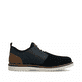 Blaue Rieker Herren Slipper 04550-14 mit einem Gummizug sowie der Extraweite H. Schuh Innenseite.