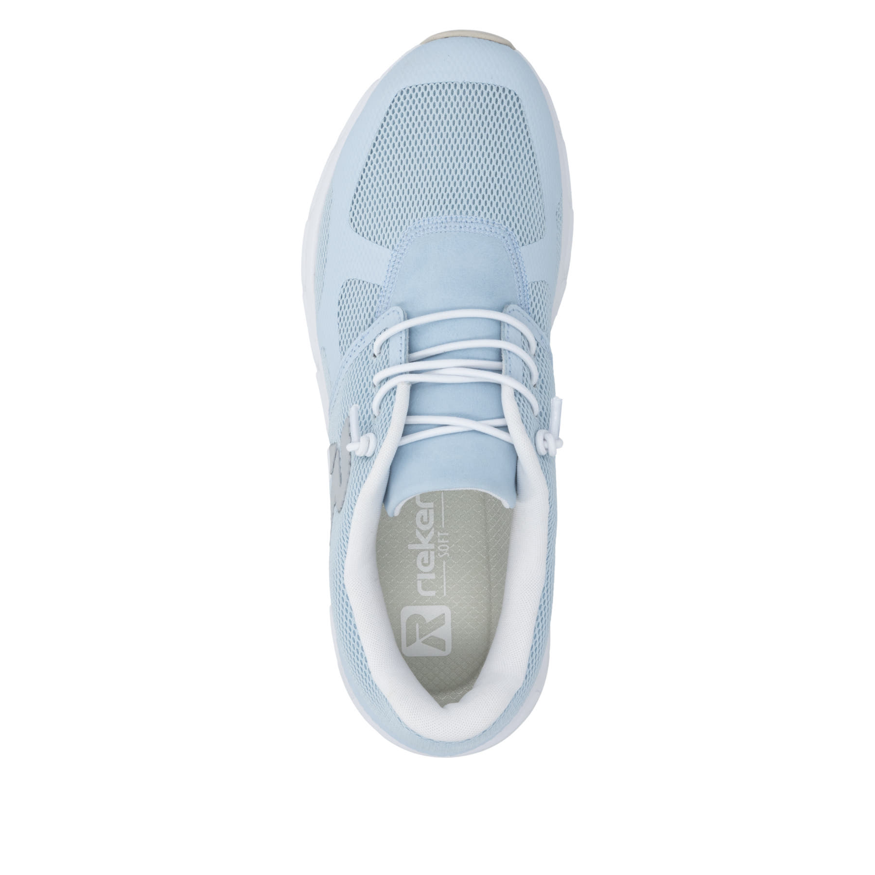 Blaue Rieker Sport Damen Sneaker Low M9000-10. Schuh von oben.