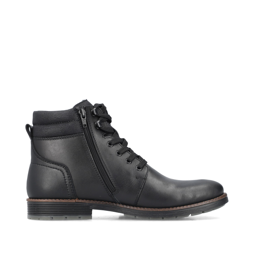 Bottes à lacets Rieker noires pour homme F4544-00 avec membrane RiekerTEX. Intérieur de la chaussure.