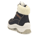 Granitgraue Rieker Damen Schnürstiefel X9335-45 mit Schnürung und Reißverschluss. Schuh Innenseite