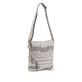 Sac à bandoulière Rieker H1346-40 gris-combi avec des pierres précieuses et des compartiments pratiques à l'intérieur et à l'extérieur. Côté gauche.