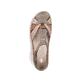 Grüne Rieker Damen Riemchensandalen M1655-54, Barfußschuhe mit Klettverschluss. Schuh von oben.