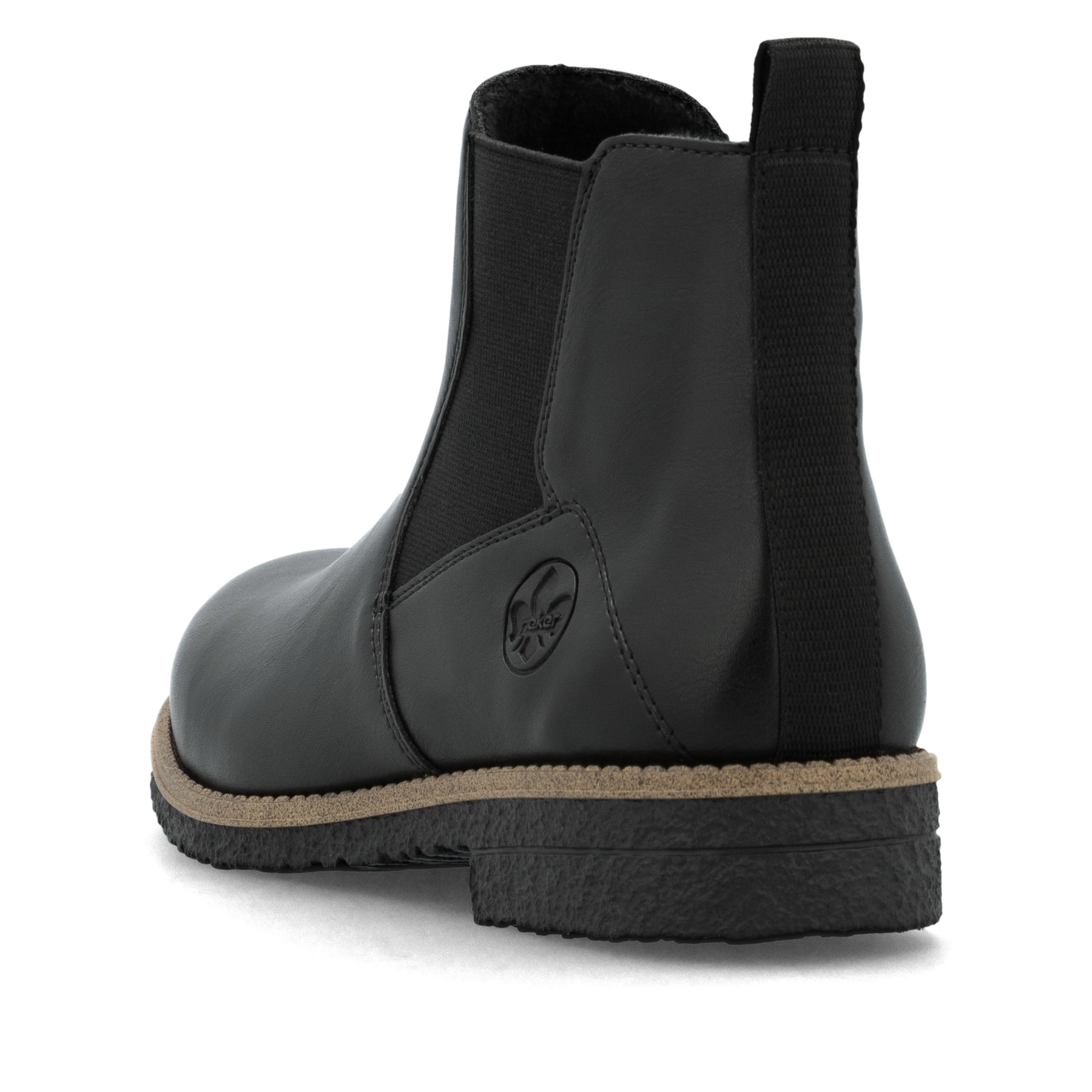 Rieker Stivaletti Chelsea Donna 73557 - Modello Antistress, Pelle Sintetica, Tacco Piatto 2.9 Cm, Beige