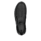 Schwarze Rieker Herren Slipper 03651-00 mit wasserabweisender RiekerTEX-Membran. Schuh von oben.