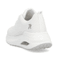 Weiße vegane Rieker Damen Sneaker Low W2701-80 mit einer Schnürung. Schuh von hinten.