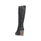 Schwarze Rieker Damen Hochschaftstiefel Y2581-00 aus Glattleder. Schuh von hinten.