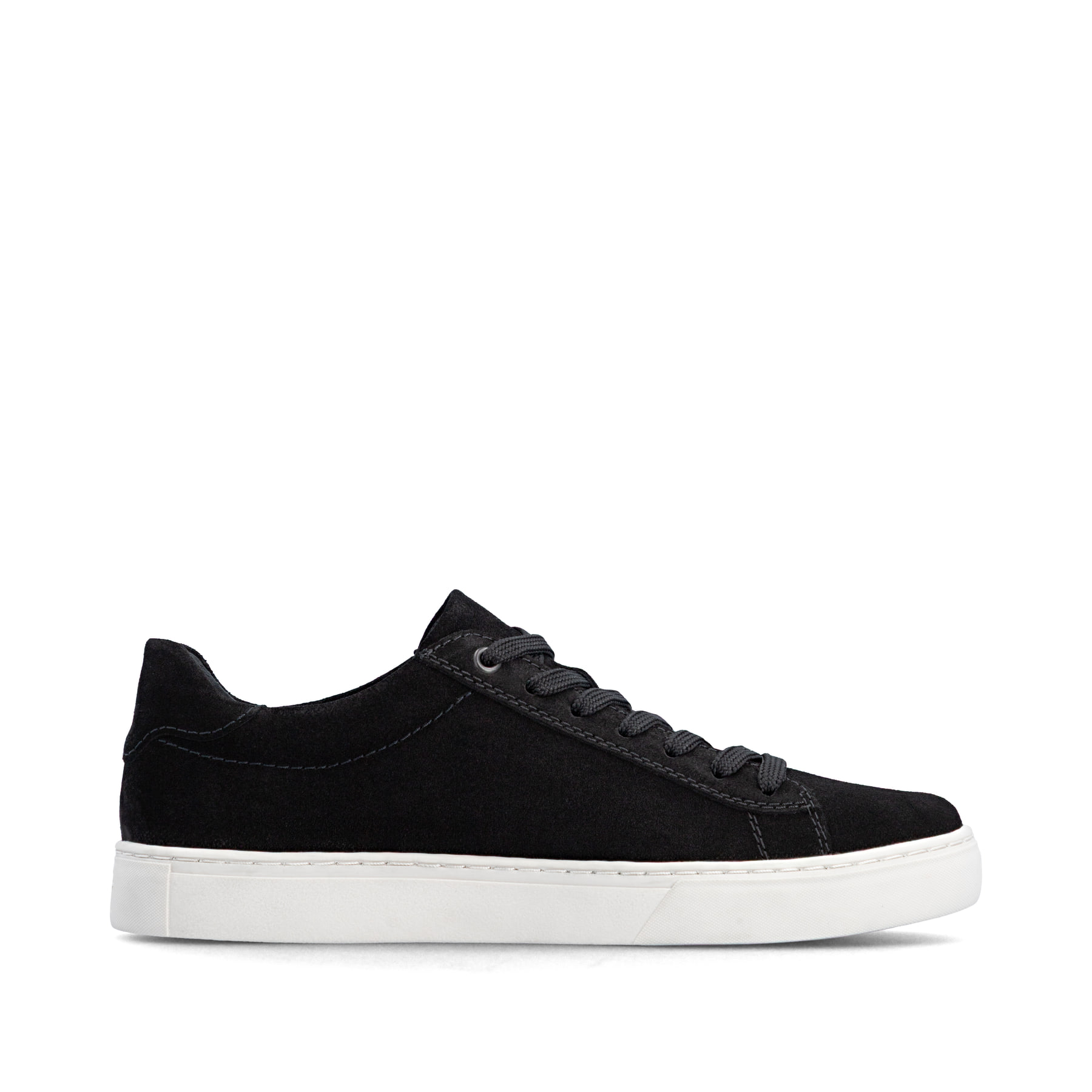 Schwarze Rieker Herren Sneaker Low U0701-00 aus Rauleder mit einer Schnürung. Schuh Innenseite.