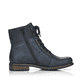 Ozeanblaue Rieker Damen Schnürstiefel 71242-15 mit Schnürung und Reißverschluss. Schuh Innenseite