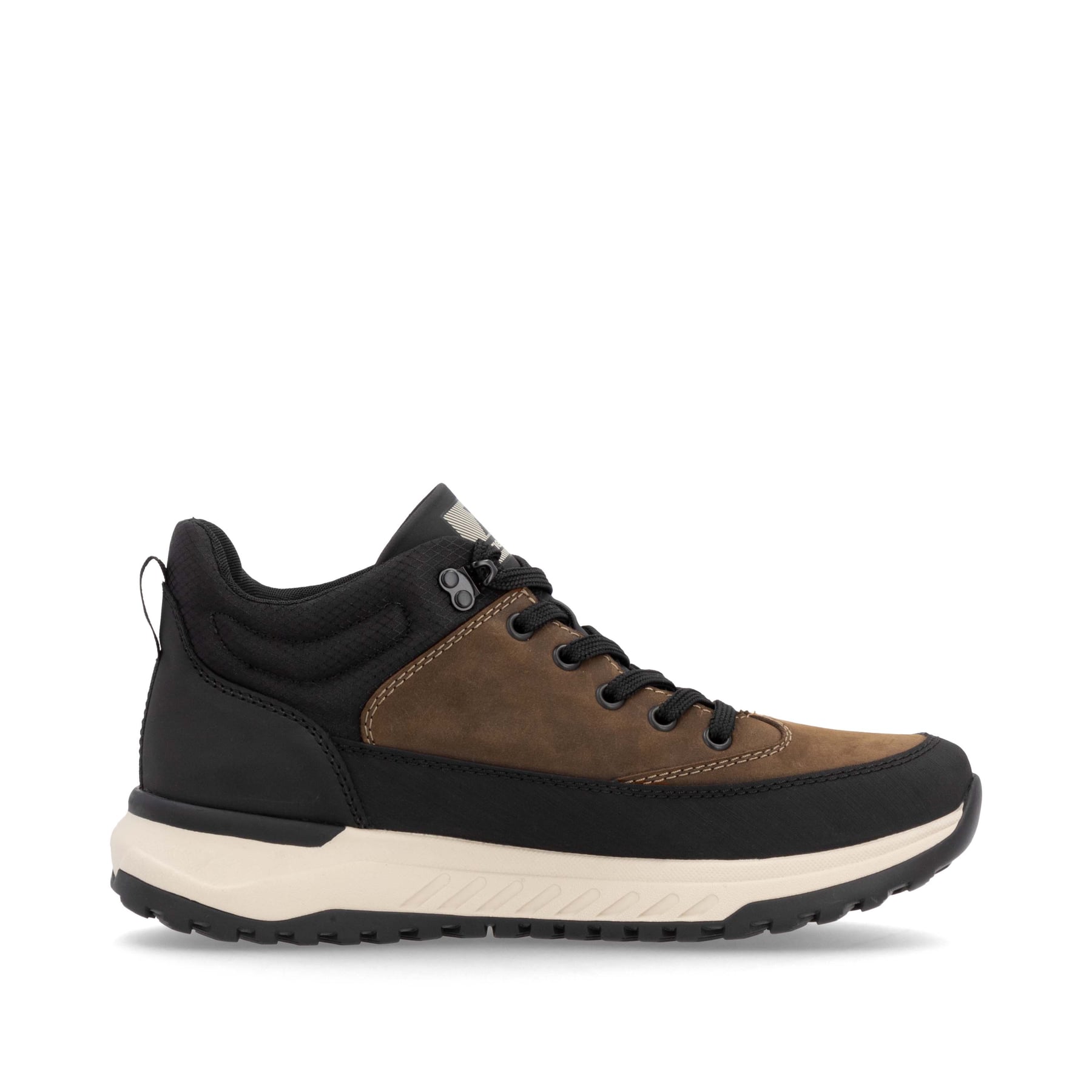Braune Rieker Herren Schnürstiefel U0173-22 mit wasserabweisender TEX-Membran. Schuh Innenseite.