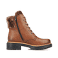 Kastanienbraune Rieker Damen Schnürstiefel 72608-24 mit einer leichten Sohle. Schuh Innenseite