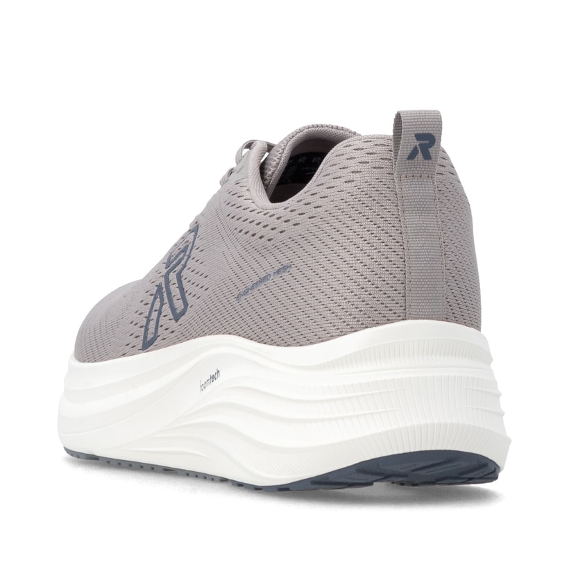 Beige Rieker Sport Herren Sneaker Low U4101-62. Schuh von hinten.