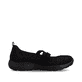 Schwarze Rieker Ballerinas M5075-00 mit einem Gummizug sowie der Komfortweite G. Schuh Innenseite.