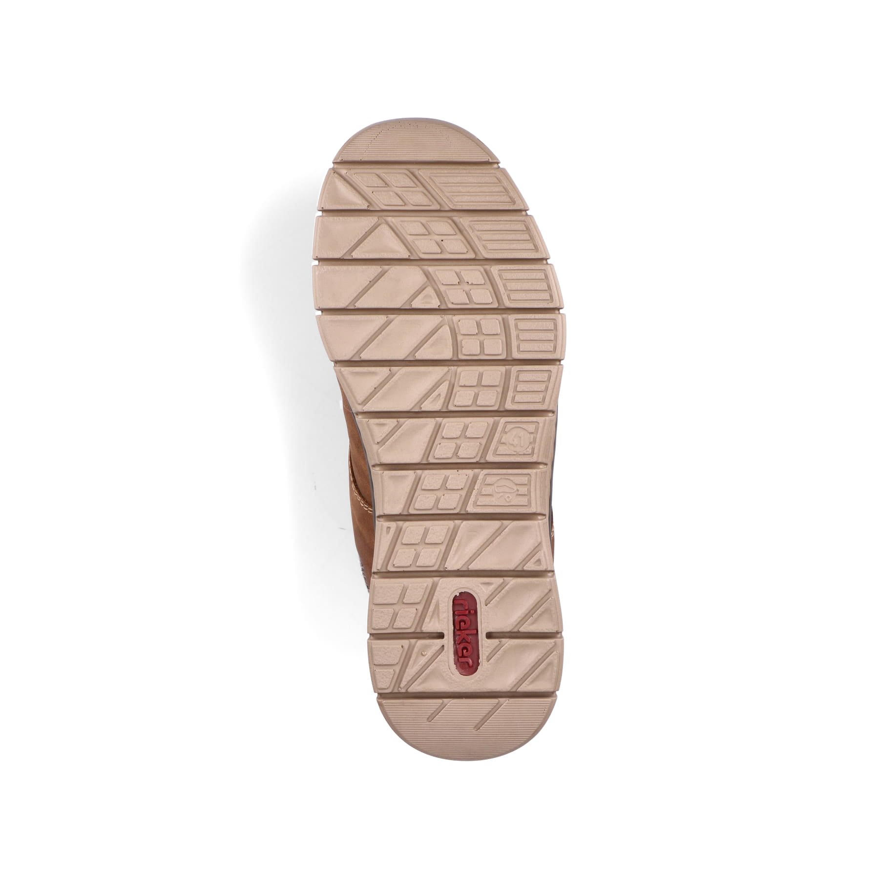 Zimtbraune Rieker Herren Schnürstiefel B5632-24 mit einer schockabsorbierenden Sohle. Schuh Laufsohle