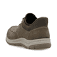 Braune Rieker Herren Slipper 03656-24 mit easy Hineinschlüpf-Möglichkeit. Schuh von hinten.