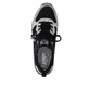 Mocassins Rieker noirs pour homme U1405-00 avec bande élastique. Chaussure vue de dessus.