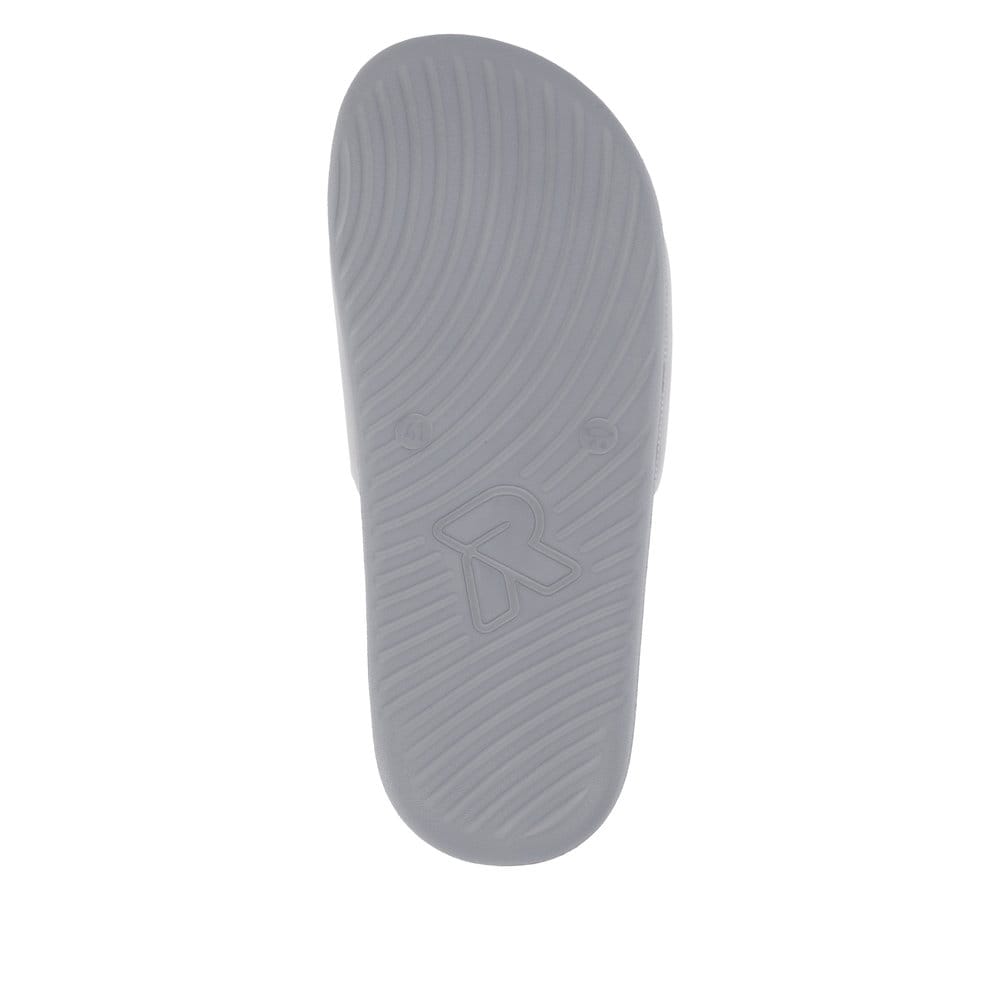 Graue Rieker Herren Pantoletten U3250-40 mit ultraleichter und dämpfender Sohle. Schuh Laufsohle.