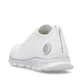 Weiße Rieker Damen Schnürschuhe 54020-80 mit einer herausnehmbaren Einlegesohle. Schuh von hinten.
