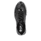 Glanzschwarze Rieker Damen Kurzstiefel 48999-00 mit einer schockabsorbierenden Sohle. Schuh Innenseite