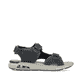 Schwarze Rieker Herren Trekkingsandalen 29151-00 mit Rieker Air Sohlenfenster. Schuh Innenseite.