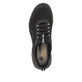 Schwarze Rieker Damen Slipper M5055-00 mit ultra leichter und flexibler Sohle. Schuh Außenseite gespiegelt.