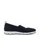 Blaue Rieker Ballerinas L3053-14 mit Gummizug sowie herausnehmbarer Einlegesohle. Schuh Innenseite.