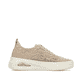 Beige Rieker Damen Sneaker Low N6409-62 mit Rieker Air Sohlenfenster. Schuh Innenseite.